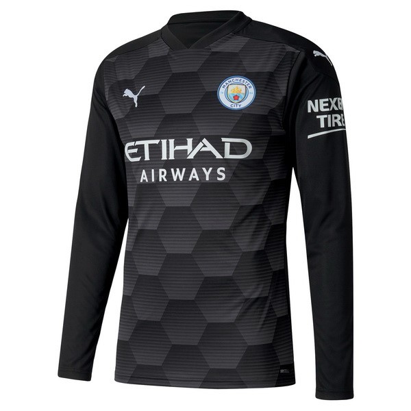 Thailand Trikot Manchester City Heim ML Torwart 2020-21 Schwarz Fussballtrikots Günstig